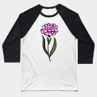 January Birth Flower: Carnation Baseball T-Shirt